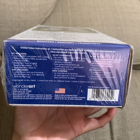 Wonder art latch hook kit soccer new soccer style whole kit crafts art - Picture 5 of 8